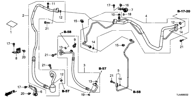 2019 Honda CR-V CLAMP, AIR CONDITIONER PIPE Diagram for 80364-TNY-J00