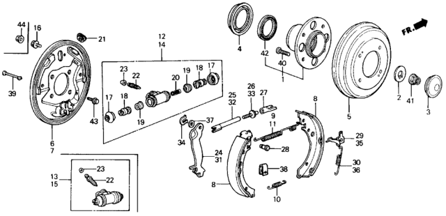 1988 Honda Civic Bolt-Washer (10X16) Diagram for 93412-10016-08