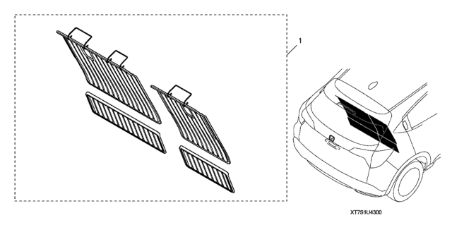 2019 Honda HR-V Rear Seat Back Protector Diagram