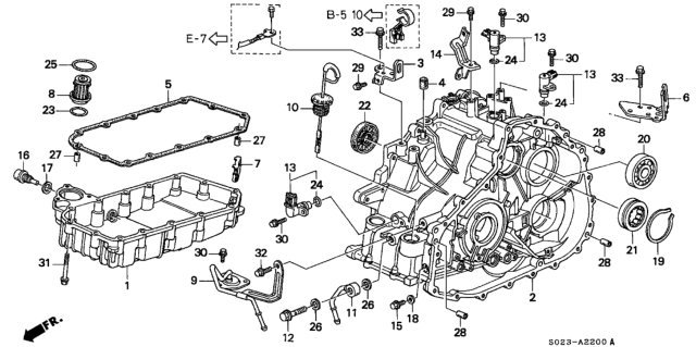 1996 Honda Civic Cover, Filter Diagram for 25470-P4V-010