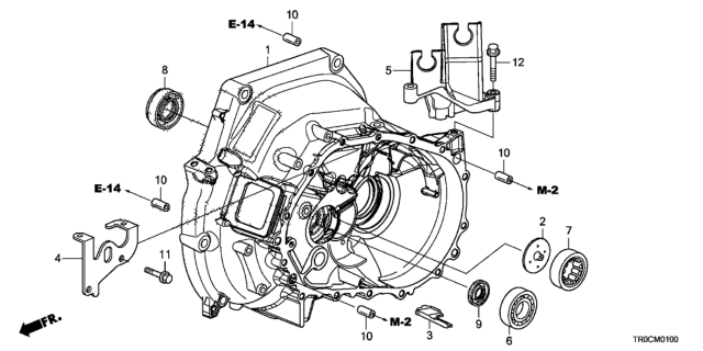 2014 Honda Civic MT Clutch Case (1.8L) Diagram