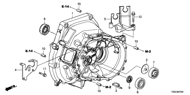 2015 Honda Civic Case, Clutch Diagram for 21000-RY2-000