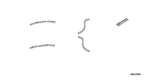 2007 Honda Accord Guard, Door Edge *B517P* (SAPPHIRE BLUE PEARL) Diagram for 08P20-SDA-1F0