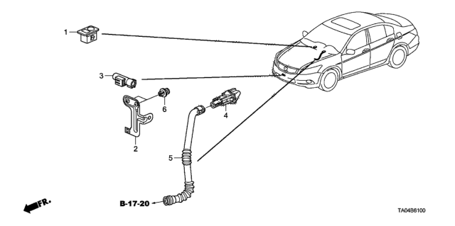 2010 Honda Accord A/C Sensor Diagram