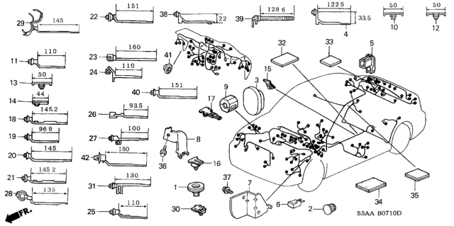 2004 Honda Civic Bracket, Engine Wire Harness (A) Diagram for 32204-S5A-900