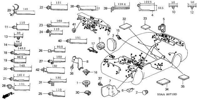 2004 Honda Civic Harness Band - Bracket Diagram