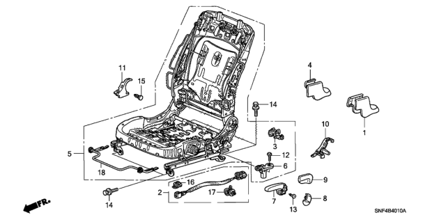 2009 Honda Civic 4 Door GX KA 5AT Front Seat Components (Driver Side) Diagram