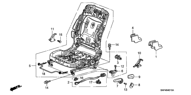 2006 Honda Civic Front Seat Components (Driver Side) Diagram