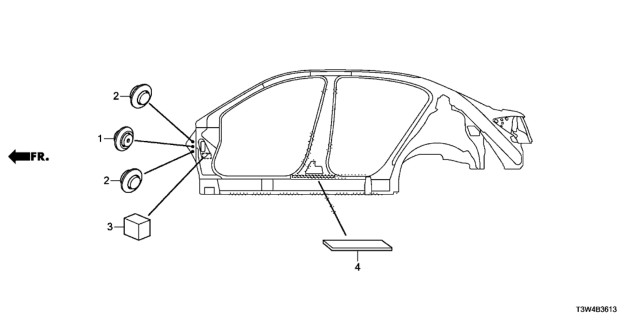 2014 Honda Accord Hybrid Grommet (Side) Diagram