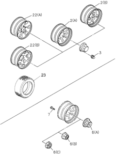 1997 Honda Passport Wheels Diagram