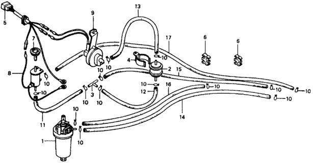 1977 Honda Civic 2 Door ** (1200) ** 4MT MT Control Valve Diagram