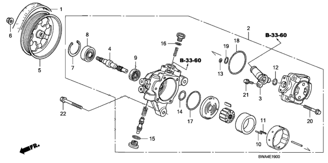 2007 Honda CR-V Seal, Slipper Diagram for 91344-PNC-003