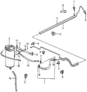 1983 Honda Accord 3 Door LX KH HMT Canister Diagram