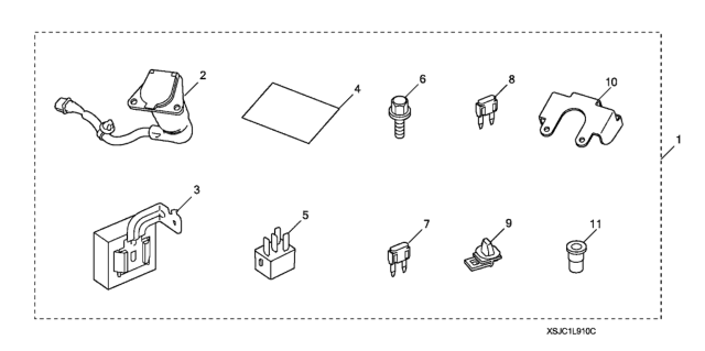 2012 Honda Ridgeline 4 Door RT (MFG US1) KA 5AT Trailer Hitch Harness Diagram