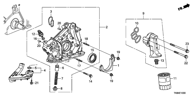 2017 Honda Odyssey Oil Pump Diagram