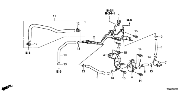 2012 Honda Accord Install Pipe - Tubing (L4) Diagram