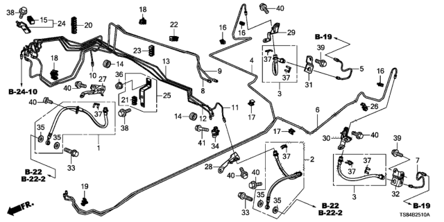 2015 Honda Civic Brake Lines (Vsa) (Drum) Diagram