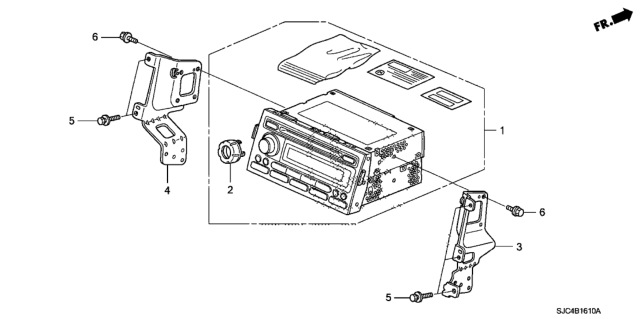 2008 Honda Ridgeline 6CD *NH574L *3TS0 Diagram for 39100-SJC-A20ZARM