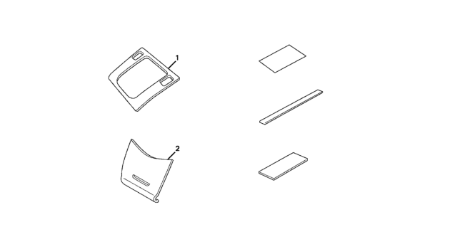 2006 Honda Accord 4 Door EX (V6) KA 5AT Center Trim Kit (Metal Look) Diagram