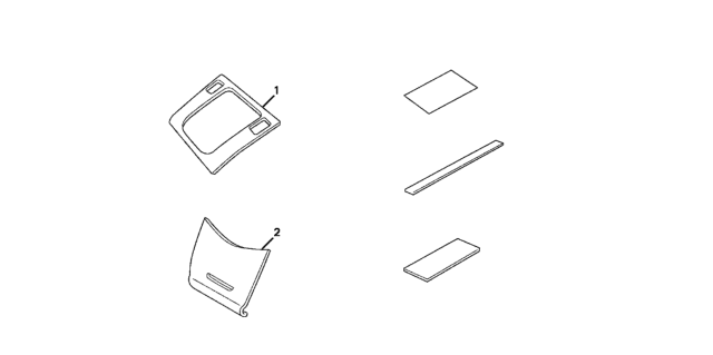 2005 Honda Accord Center Trim Kit (Metal Look) Diagram