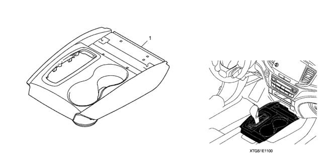 2020 Honda Passport 5 Door EXL (2WD) KA 9AT Ambient Cupholder Lighting (White) Diagram