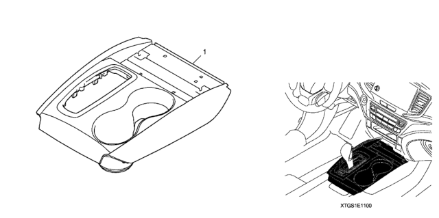 2021 Honda Passport Ambient Cupholder Lighting (White) Diagram