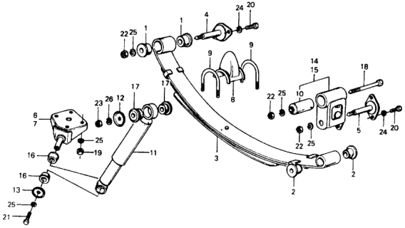 1978 Honda Civic 5 Door ** KH HMT Rear Shock Absorber - Rear Spring Diagram