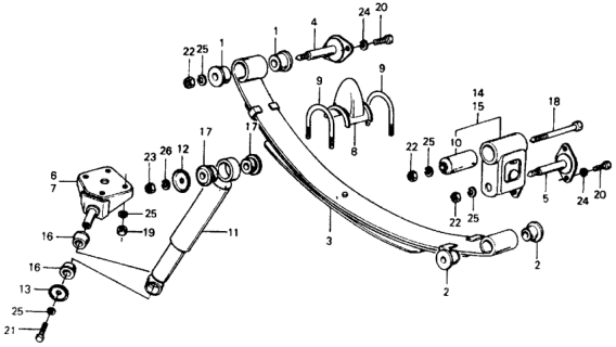 1978 Honda Civic Rear Shock Absorber - Rear Spring Diagram