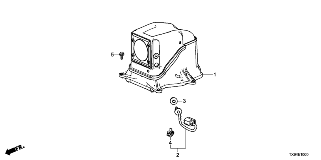 2013 Honda Fit EV 5 Door STD KL 1AT Battery Inlet Duct Diagram