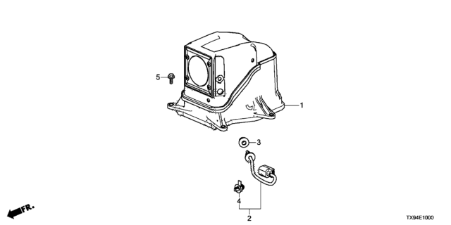 2013 Honda Fit EV Battery Inlet Duct Diagram