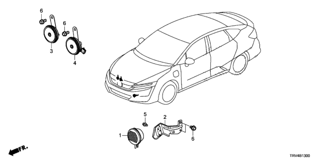 2017 Honda Clarity Electric 4 Door TRNG (CLARITY ELC) KA 1AT Control Unit (Motor Room) Diagram 1