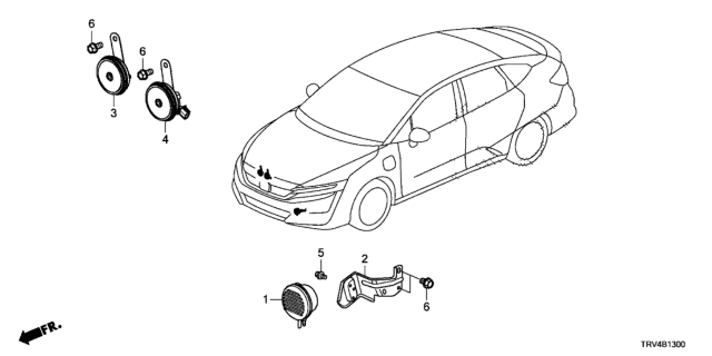 2017 Honda Clarity Electric Control Unit (Motor Room) Diagram 1