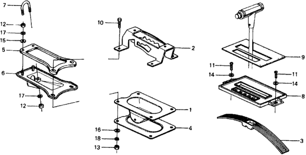 1977 Honda Civic 5 Door ** KL HMT HMT Selector Lever Unit Diagram
