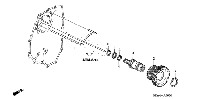 2004 Honda Accord Gear, Idle Diagram for 23515-RCR-000