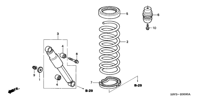 2006 Honda Pilot Rear Shock Absorber Diagram