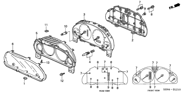 2001 Honda Civic Case Assembly Diagram for 78120-S5A-A02