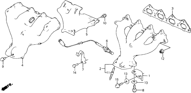 1988 Honda Civic Exhaust Manifold Diagram