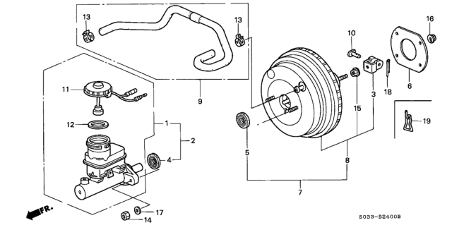 1998 Honda Civic 3 Door CX KA 4AT Master Power Diagram