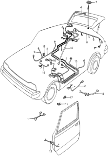 1980 Honda Accord 3 Door LX KA HMT Rear Wire Harness Diagram