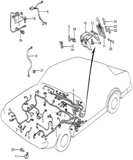 1979 Honda Accord Cable Assembly, Starter Diagram for 32410-689-670