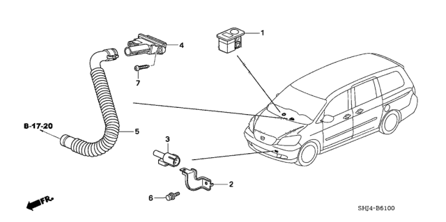 2006 Honda Odyssey A/C Sensor Diagram