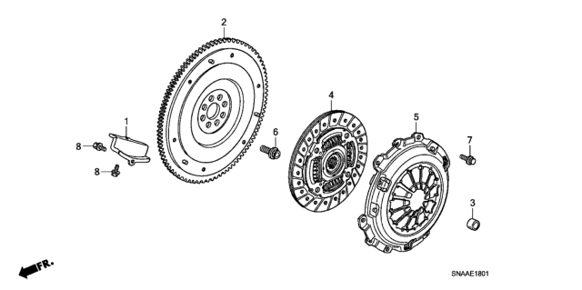 2009 Honda Civic Disk, Pressure Diagram for 22300-RRC-003