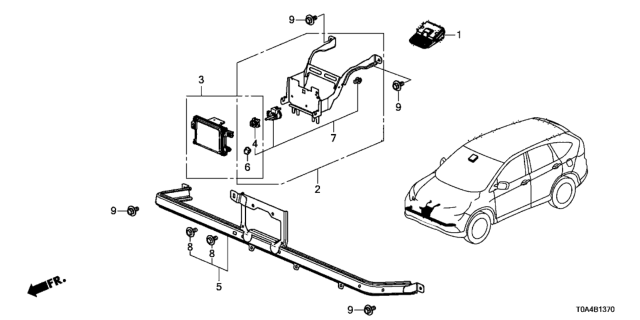 2015 Honda CR-V 5 Door TOURIN (2WD) KA CVT Radar Diagram