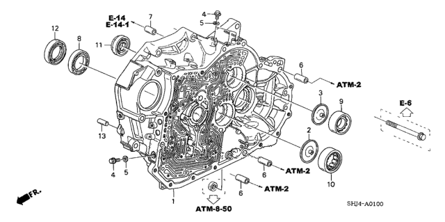2005 Honda Odyssey Case, Torque Converter Diagram for 21111-RGR-020