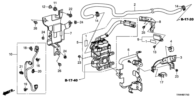 2018 Honda Clarity Plug-In Hybrid Electronic Coolant Heater Diagram