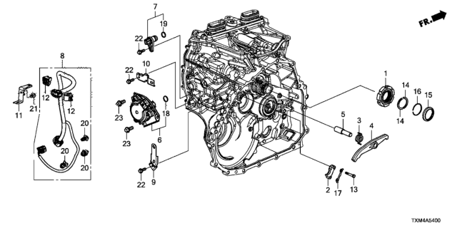 2019 Honda Insight AT Parking Gear - Parking Actuator Diagram