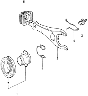 1981 Honda Accord 3 Door LX KH 5MT MT Clutch Release Diagram