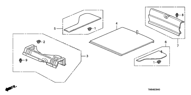 2014 Honda Insight Cover Assy., Ipu Duct *NH686L* (WARM GRAY) Diagram for 84520-TM8-A11ZA