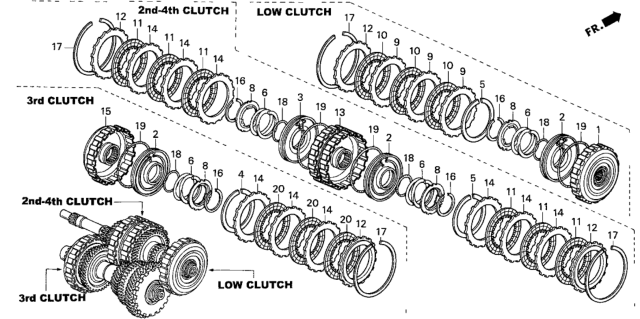 2004 Honda Civic AT Clutch Diagram