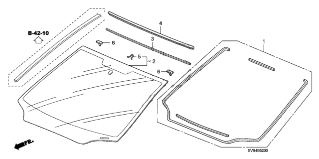 2010 Honda Civic Front Windshield Diagram